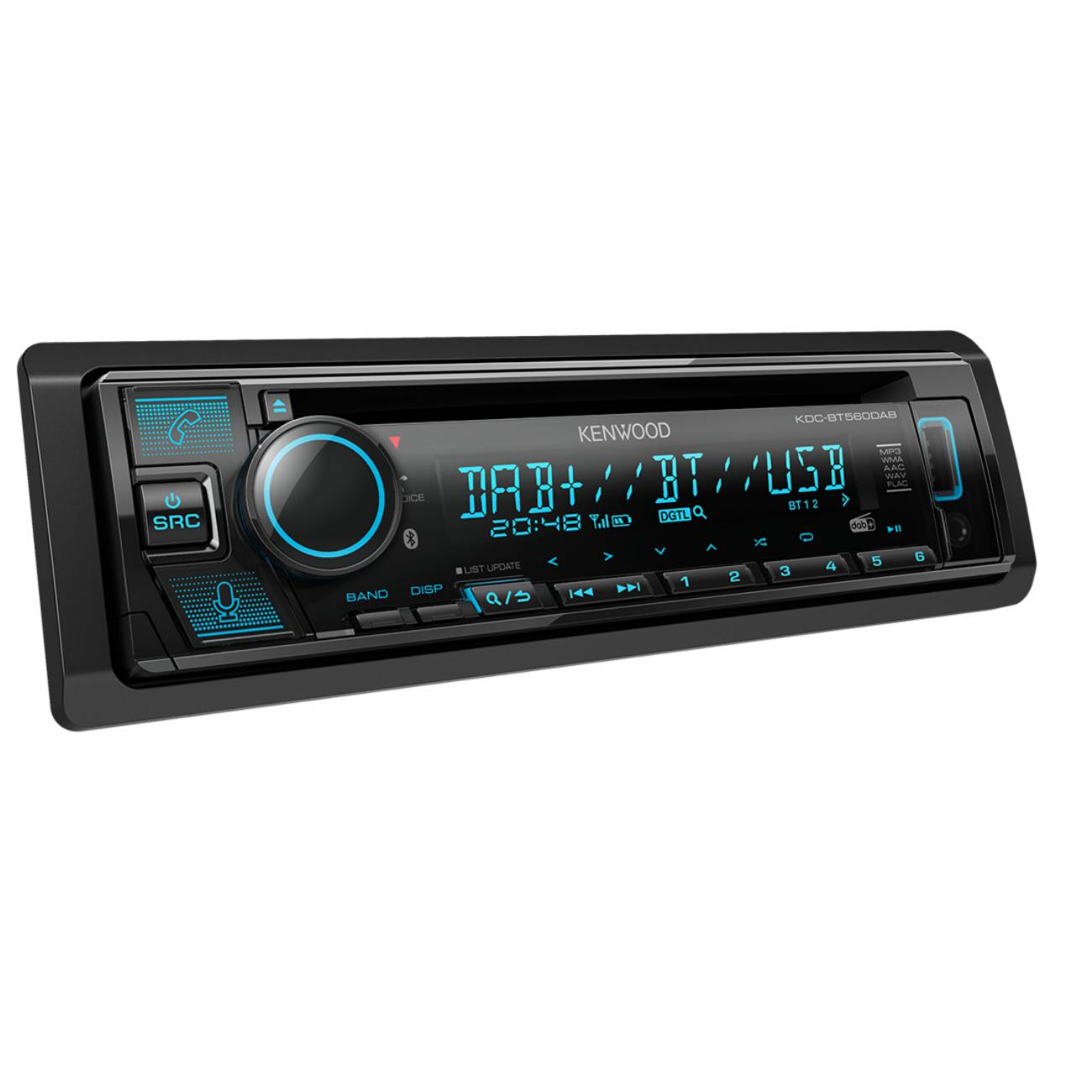 Kenwood KDC-BT560DAB Autoradio Anschluss für Lenkradfernbedienung, Bluetooth®-Freisprecheinrichtung, DAB+ Tuner