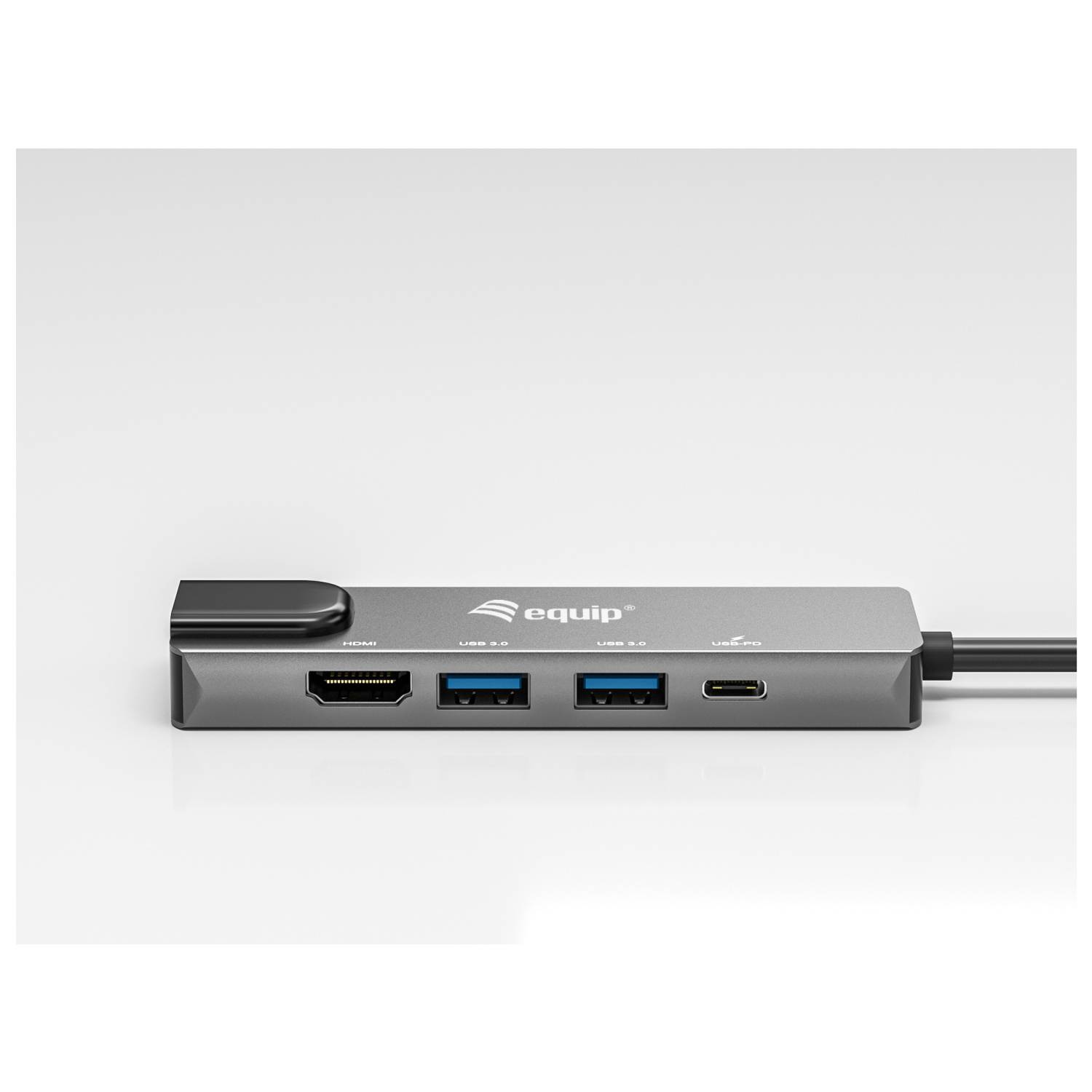 Equip Dock USB-C->HDMI Gigabit LAN 2xUSB3.0.100WPD 0.25m - Grau