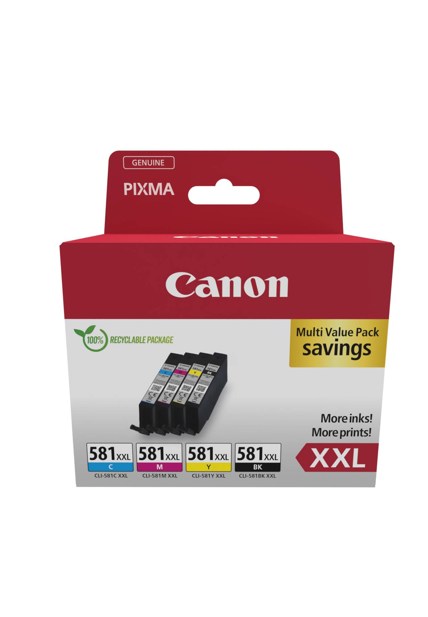 Canon CLI-581XXL Ink Cartridge C/M/Y/BK MULTI Sec Tintenpatrone Schwarz