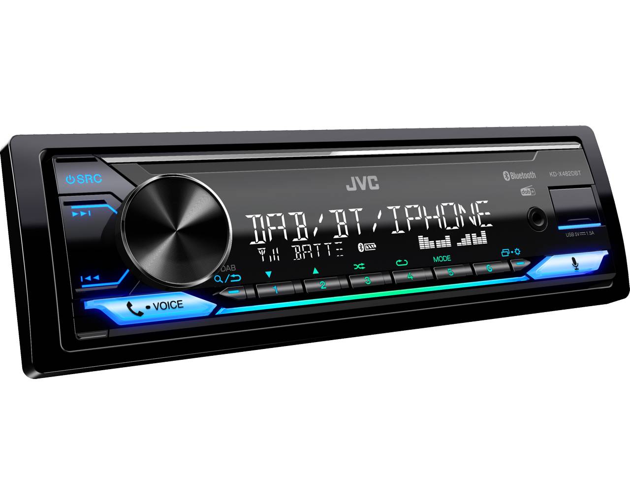 JVC KD-X482DBT Autoradio Bluetooth®-Freisprecheinrichtung, DAB+ Tuner