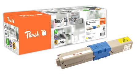 Peach Toner OKI C332XL 46508709 yellow remanufactured - Wiederaufbereitet - Kompatibel
