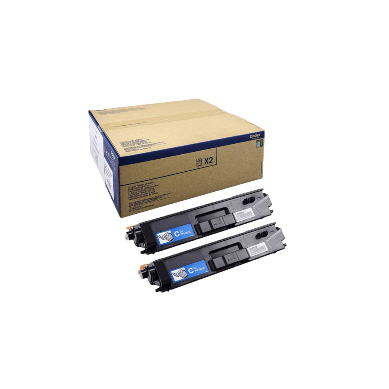 Brother TN900C - 2er-Pack - Cyan - original - Tonerpatrone - für Brother HL-L9200CDWT, HL-L9300CDWT, HL-L9300CDWTT, MFC-L9550CDW, MFC-L9550CDWT