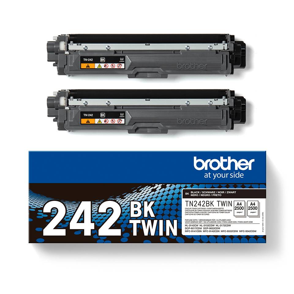 Brother TN242 BKTWIN - 2er-Pack - Schwarz - original - Tonerpatrone - für Brother DCP-9017, DCP-9022, HL-3142, HL-3152,