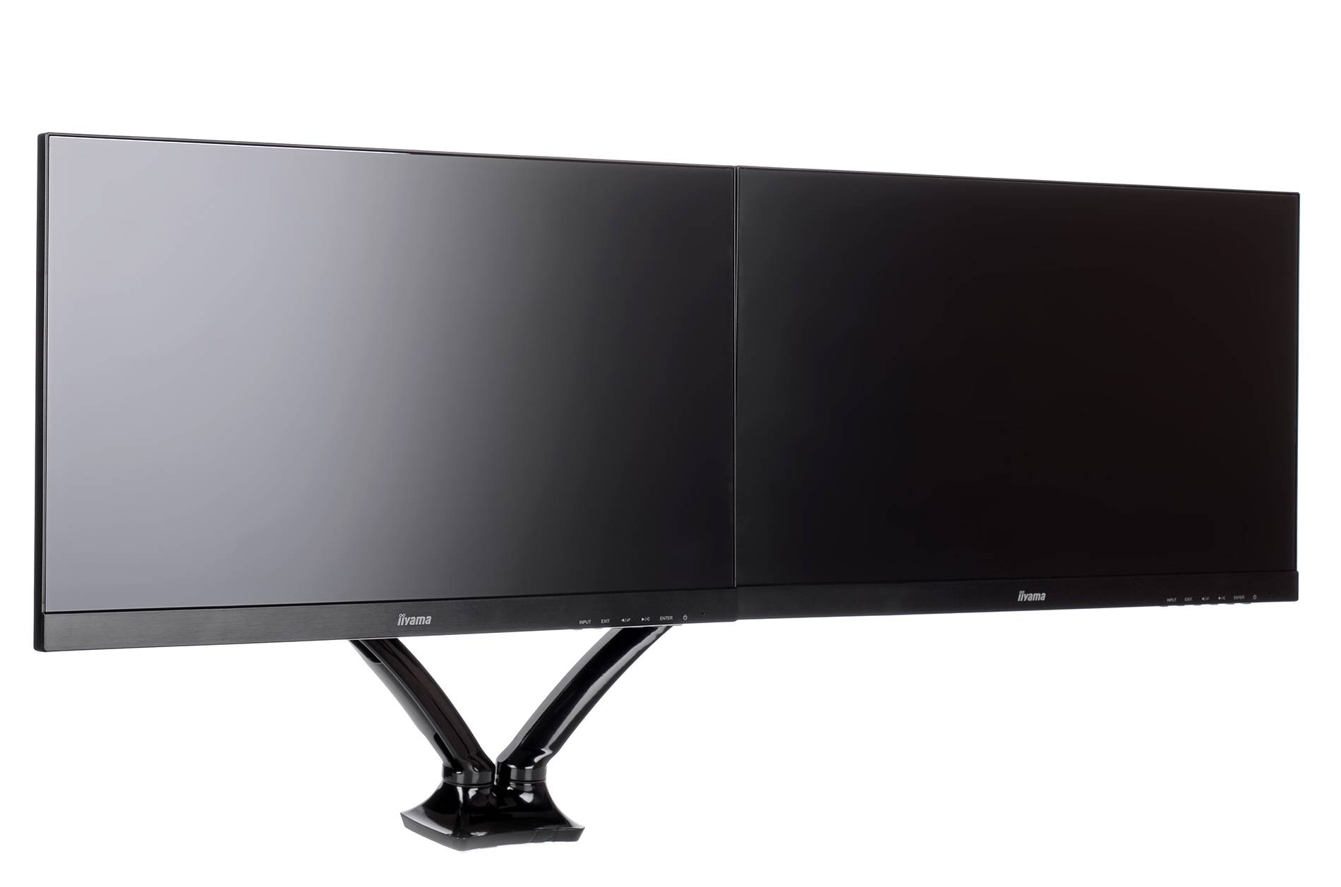 Iiyama DS3002C-B1 2fach Monitor-Tischhalterung 25,4 cm (10") - 68,6 cm (27") Schwarz Neigbar