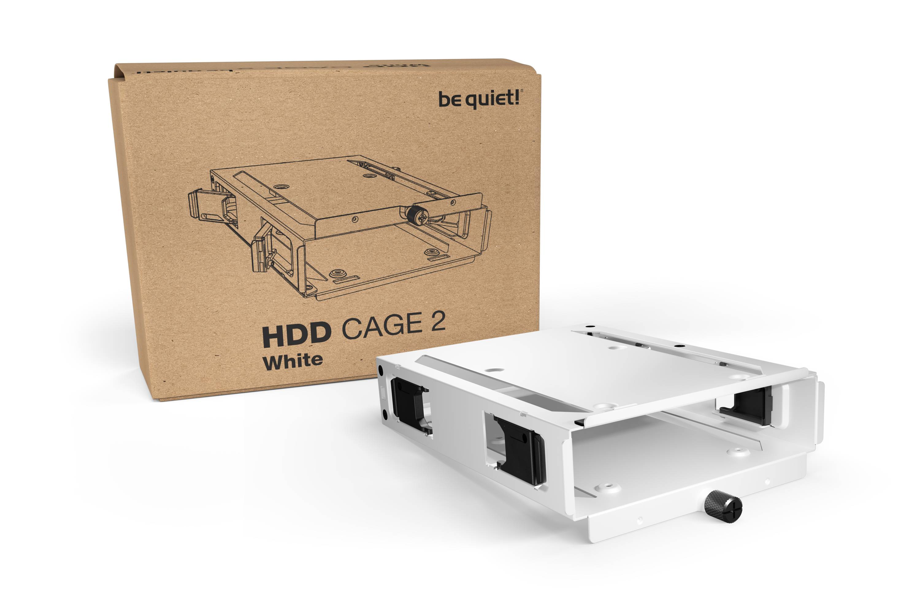 be quiet ! Festplattenkäfig Cage 2 für HDDs und SSDs weiß BGA13