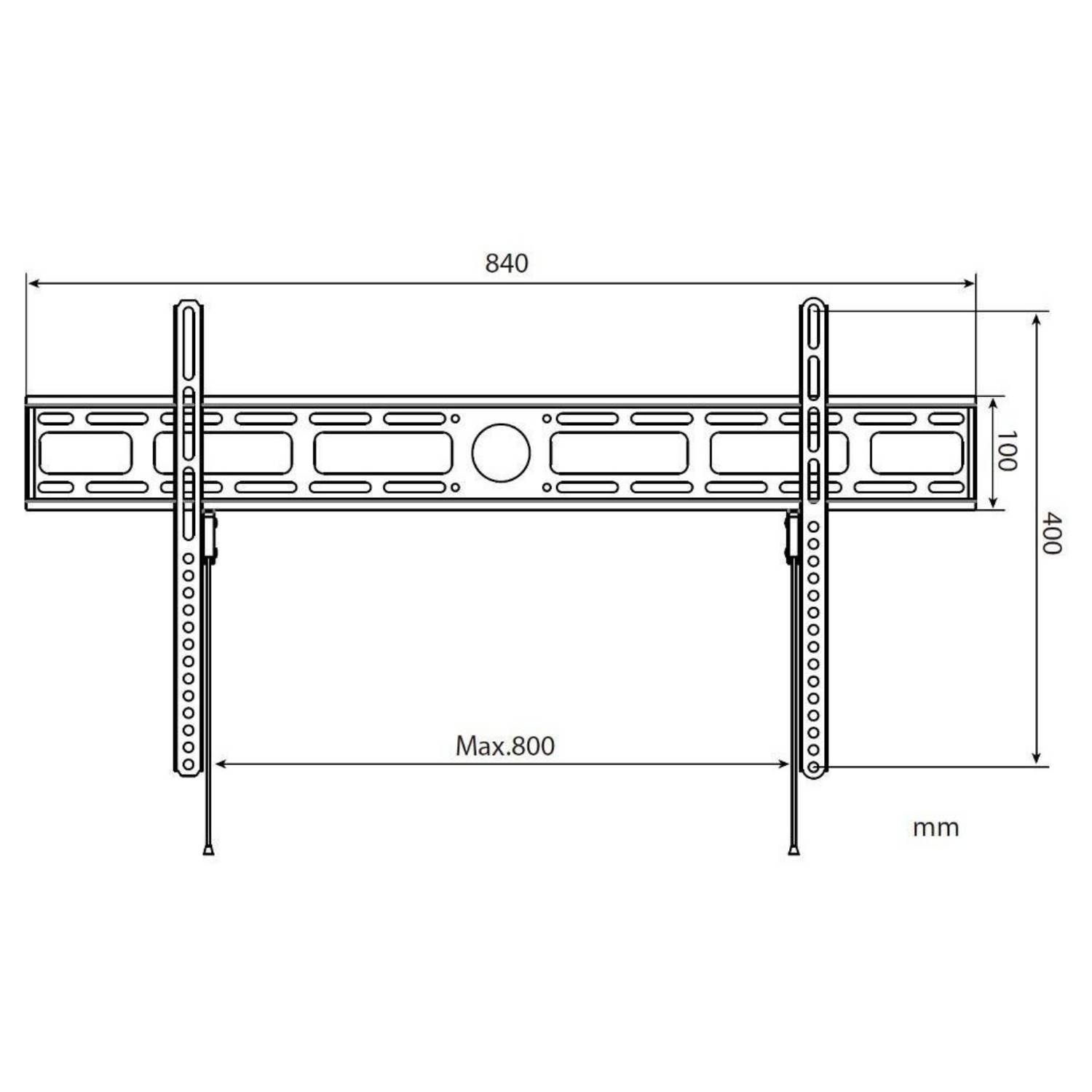 Wandhalterung für LCD TV LED 42 - 80 -- Slim fixed H400mm Multimedia TV