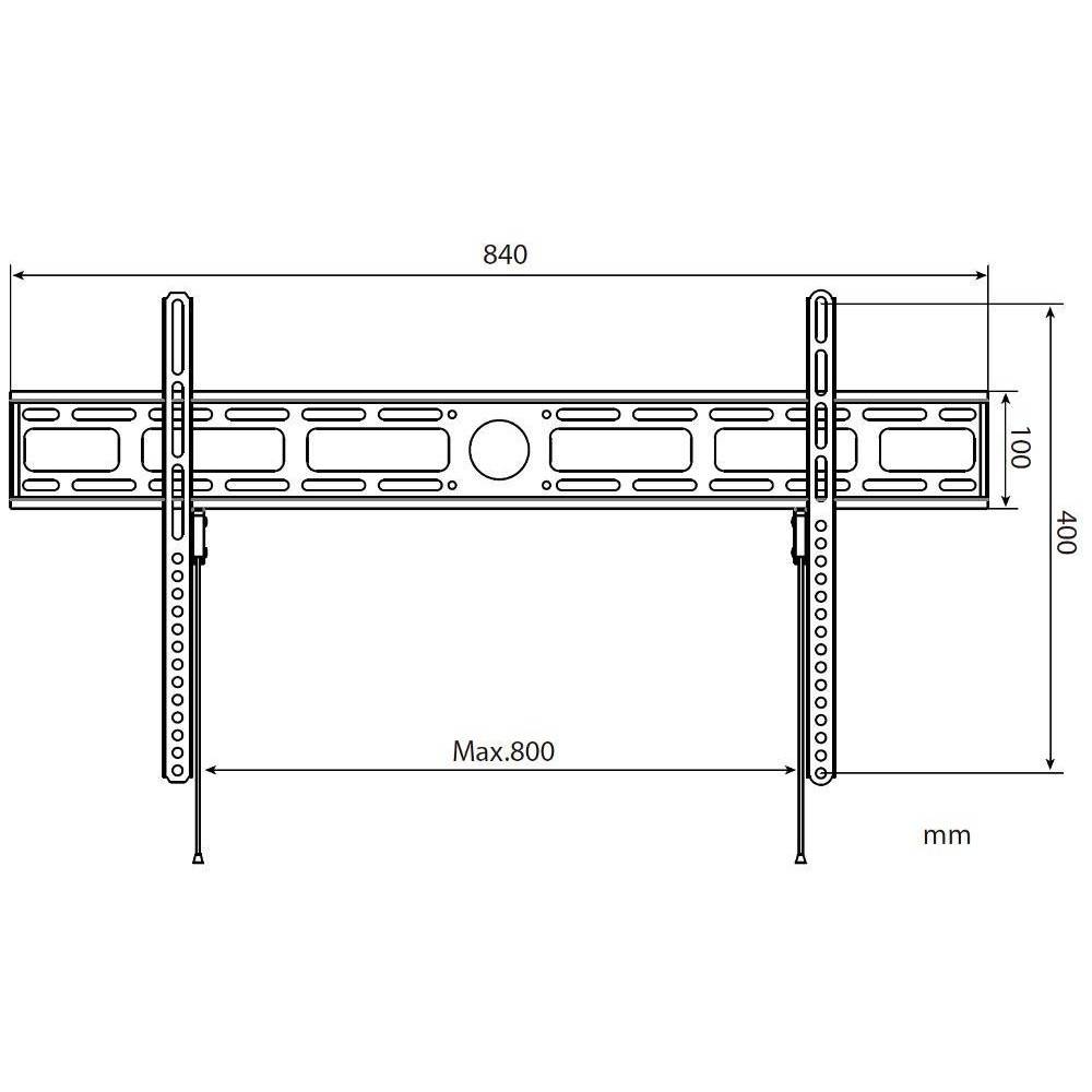 Wandhalterung für LCD TV LED 42 - 80 -- Slim fixed H400mm Multimedia TV