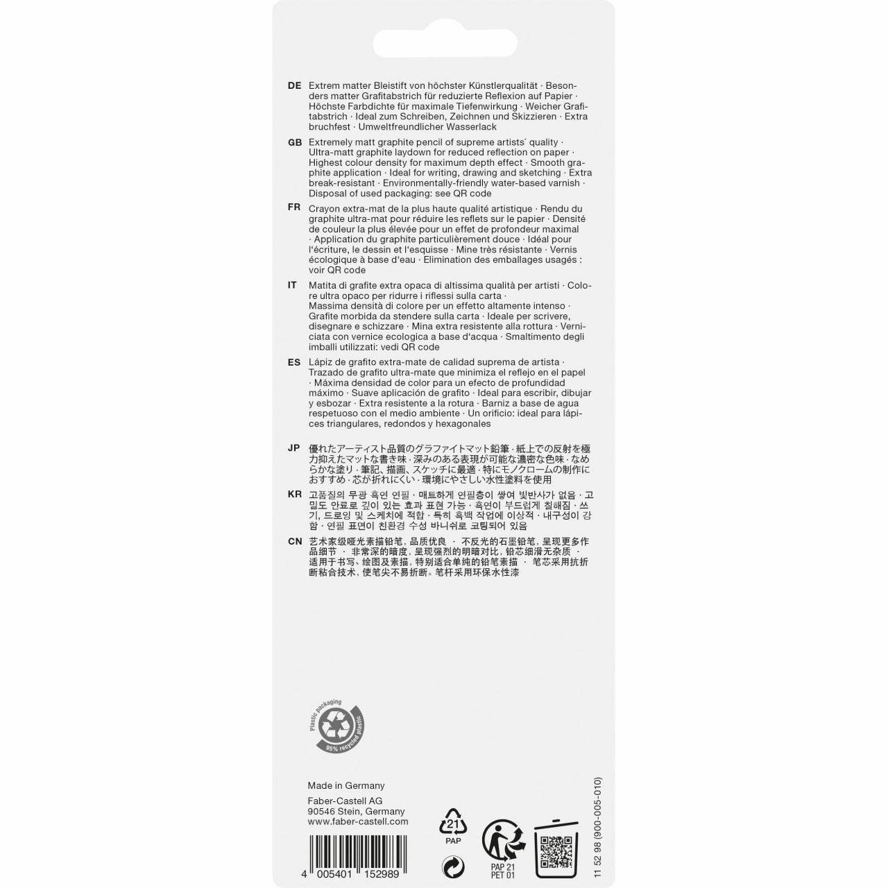 FABER-CASTELL 115298, Multi, Schwarz, Sichtverpackung, 4 Stück(e)