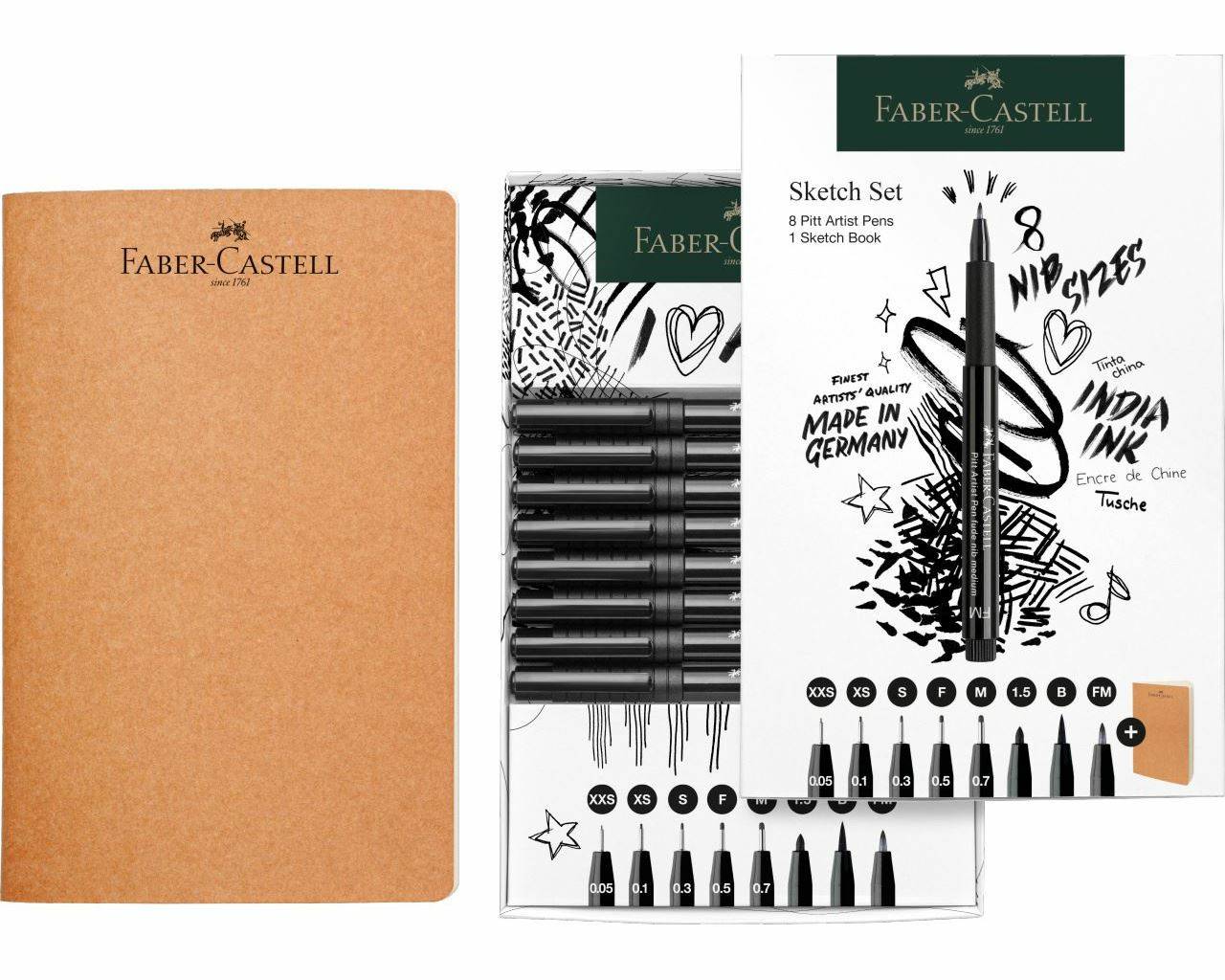 FABER-CASTELL - Set Pitt Artist Pen+ Sketchbook