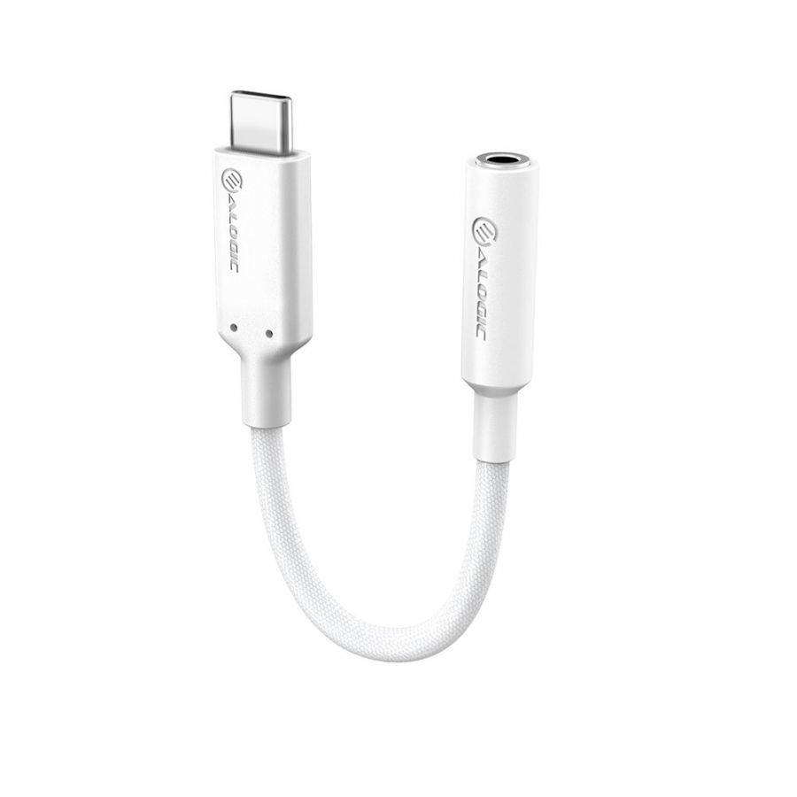 Alogic USB Adapter USB-C -> 3,5mm Audio 0,1m weiß / Konverter USB