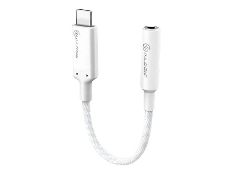 Alogic USB Adapter USB-C -> 3,5mm Audio 0,1m weiß / Konverter USB
