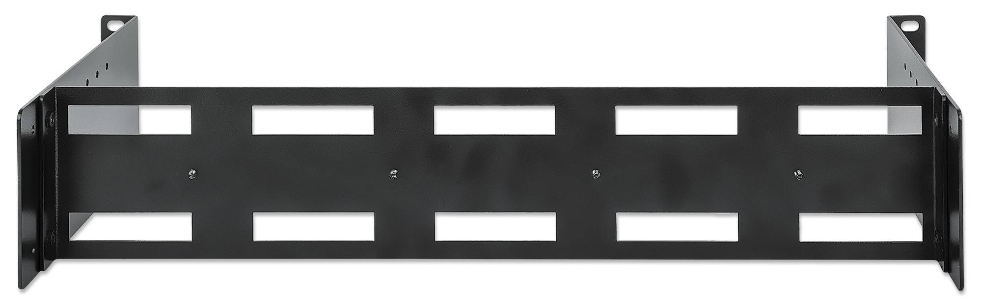 INTELLINET Tiefenverstellbarer 19"DIN-Hutschienenträger 2HE