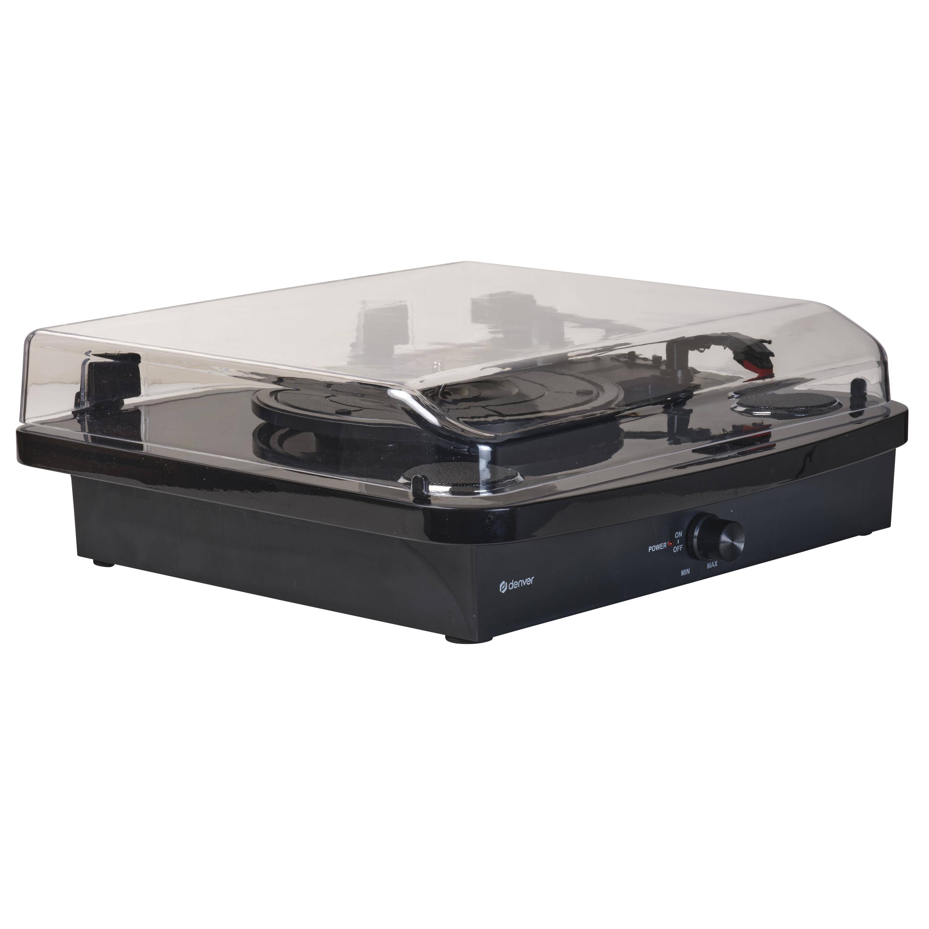 INTER SALES - Denver VPL-230B, Halbautomatisch, Schwarz, Kunststoff, Holz, 33 1/3,45,78 RPM, 33 1/3,45,78 RPM, Drehregle