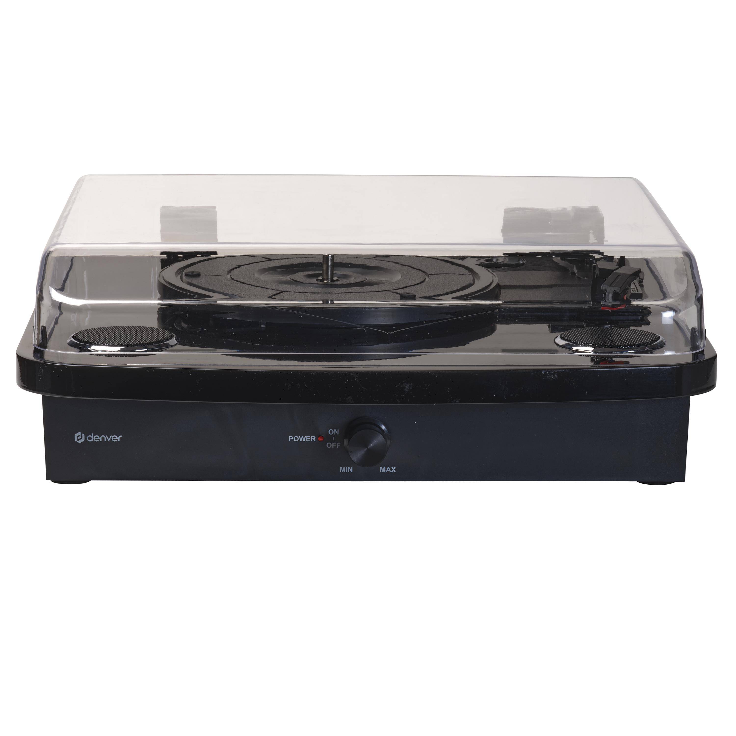 INTER SALES - Denver VPL-230B, Halbautomatisch, Schwarz, Kunststoff, Holz, 33 1/3,45,78 RPM, 33 1/3,45,78 RPM, Drehregle
