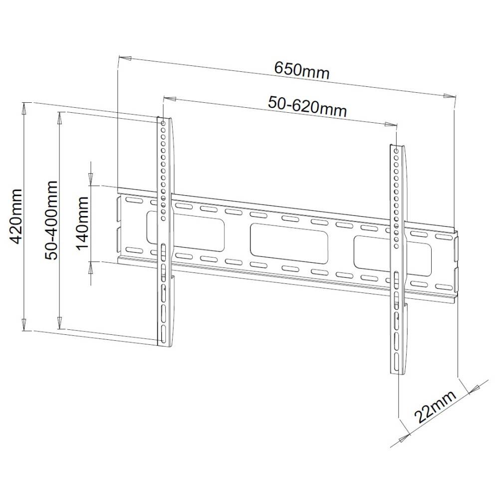 Techly Wandhalterung für LCD TV LED 40"-65"