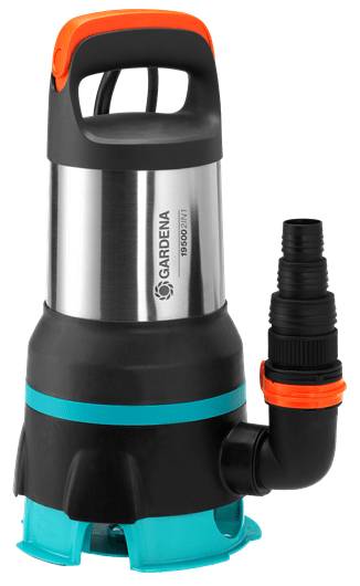 Gardena 19500 Aquasensor, 860 W, AC, 1 bar, 19500 l/h, IPX8, Schwarz, Grün, Edelstahl