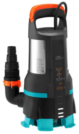 Gardena 19500 Aquasensor, 860 W, AC, 1 bar, 19500 l/h, IPX8, Schwarz, Grün, Edelstahl