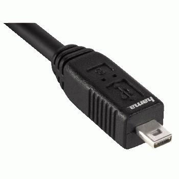 Hama USB-Kabel USB M bis mini-USB Typ B M 1.8 m Schwarz