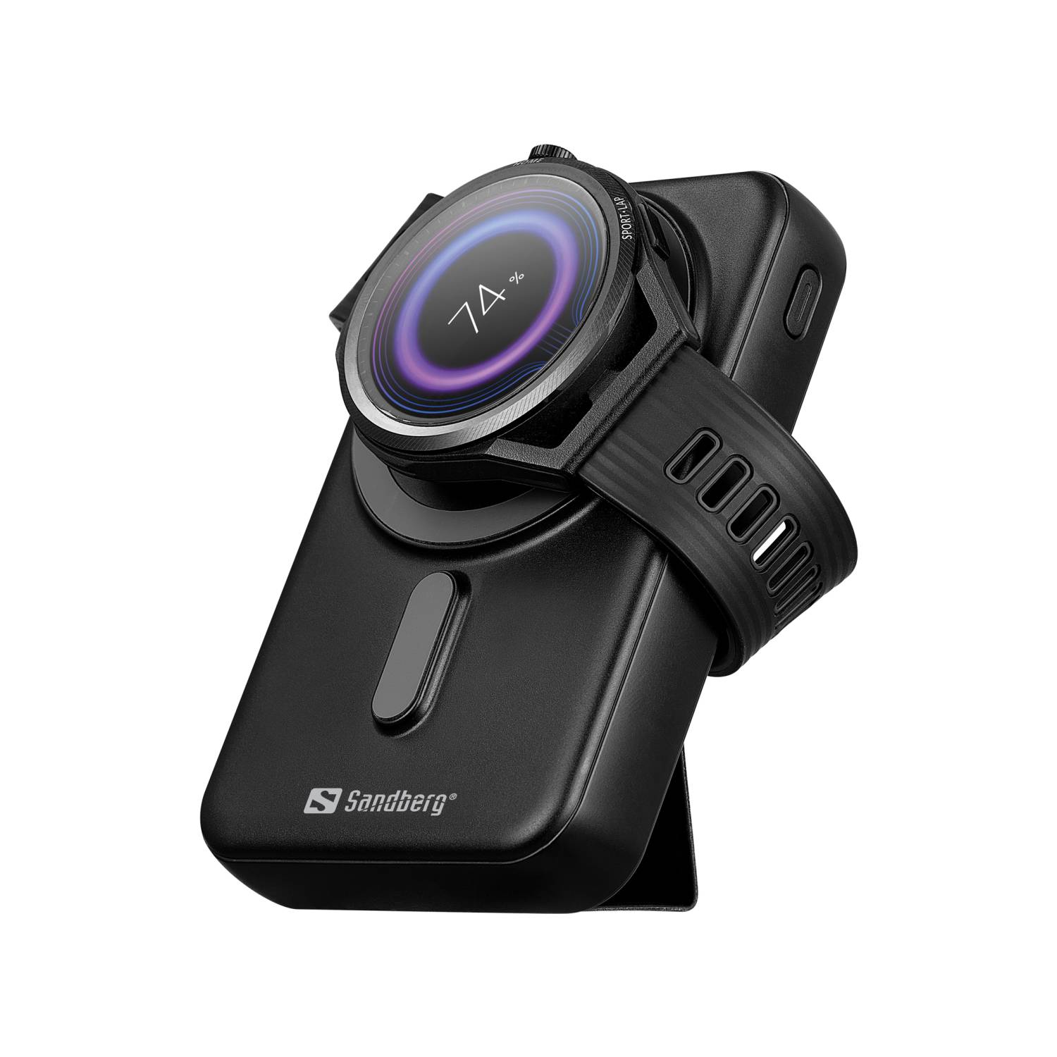 Sandberg - Kabelloses Ladegerät - 10 Watt - 2 Ausgabeanschlussstellen (USB Typ A, 24 pin USB-C)