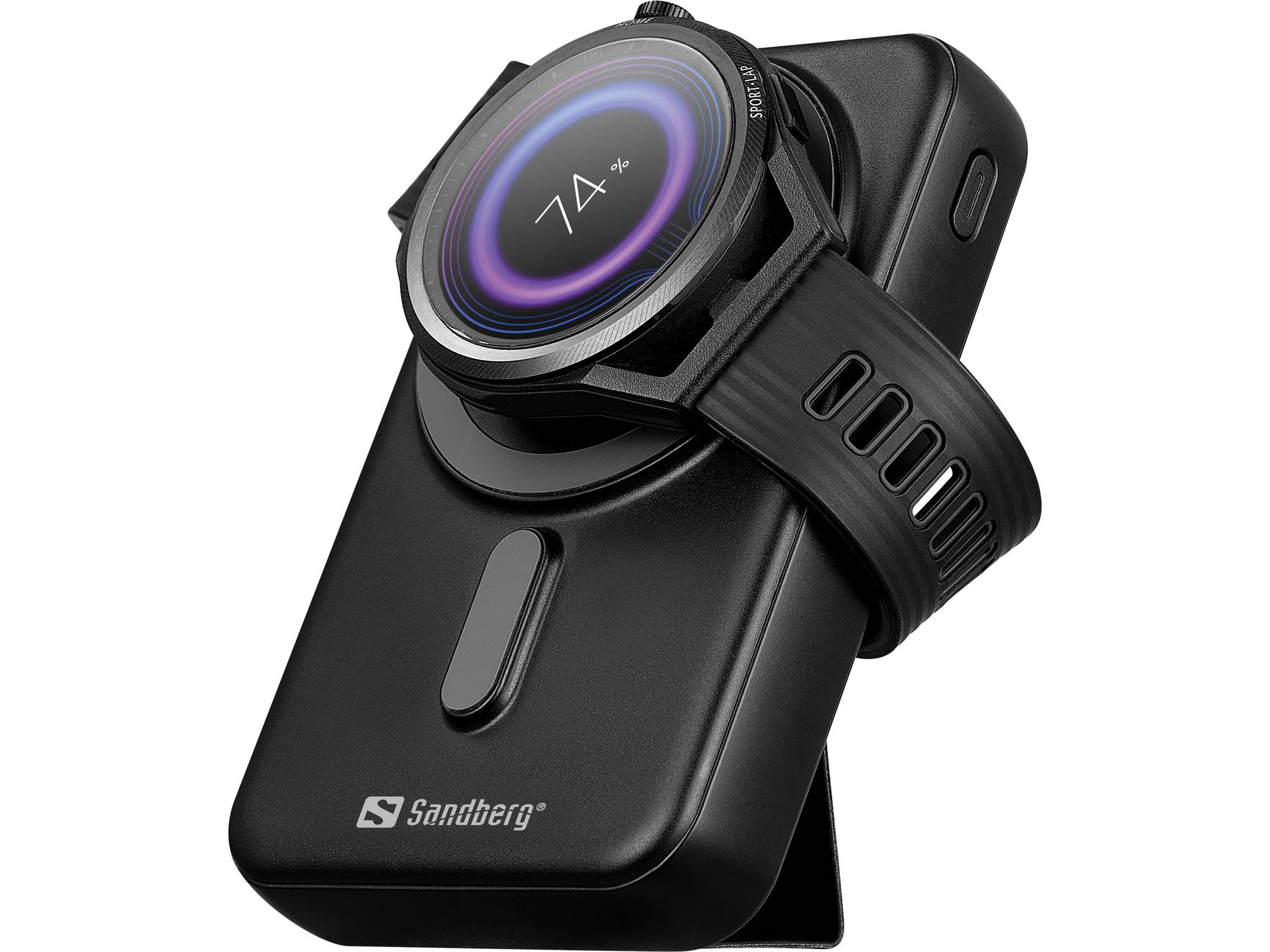 Sandberg - Kabelloses Ladegerät - 10 Watt - 2 Ausgabeanschlussstellen (USB Typ A, 24 pin USB-C)