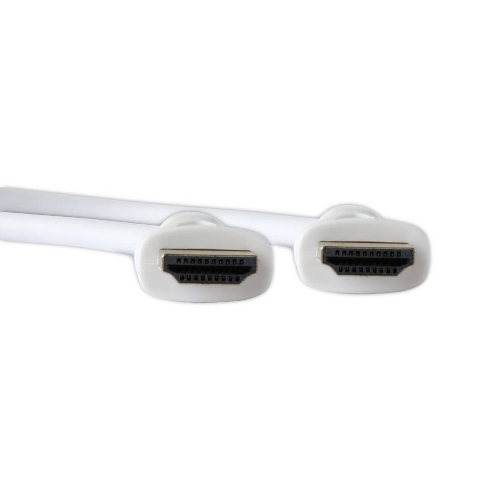 TECHly - Highspeed - HDMI-Kabel mit Ethernet - HDMI männlich zu HDMI männlich - 5 m - weiß - bi-direktional, unterstützt