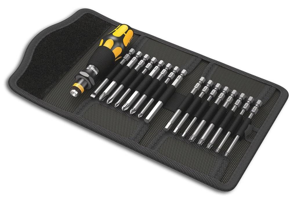 WERA Falttasche mit 89 mm langen Bits Kraftform Kompakt 60 ESD