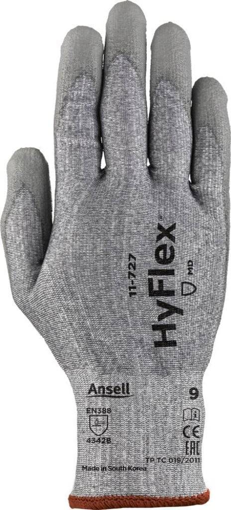 12 Paar ANSELL Schnittschutzhandschuh HyFlex 11-727 Gr.5 Arbeitshandschuh