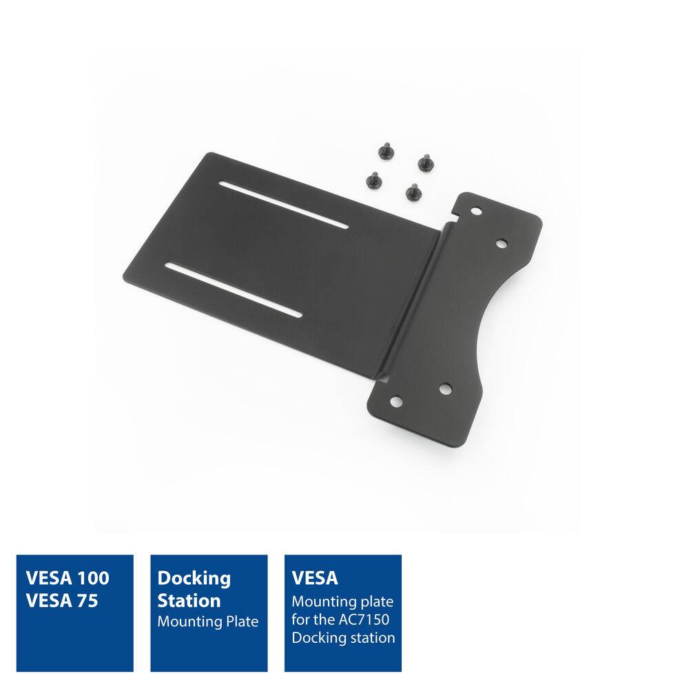 ACT AC7151 VESA-Adapterplatte | VESA 75 x 75 - VESA 100 x 100 | Für Dockingstation AC7150 | Schwarz