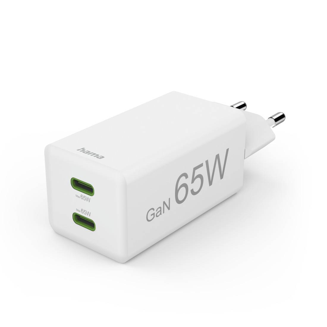 Hama 00201994 USB Ladegerät 65 W 2x USB-C® USB PD Weiß Innenbereich USB Power Delivery (USB-PD)