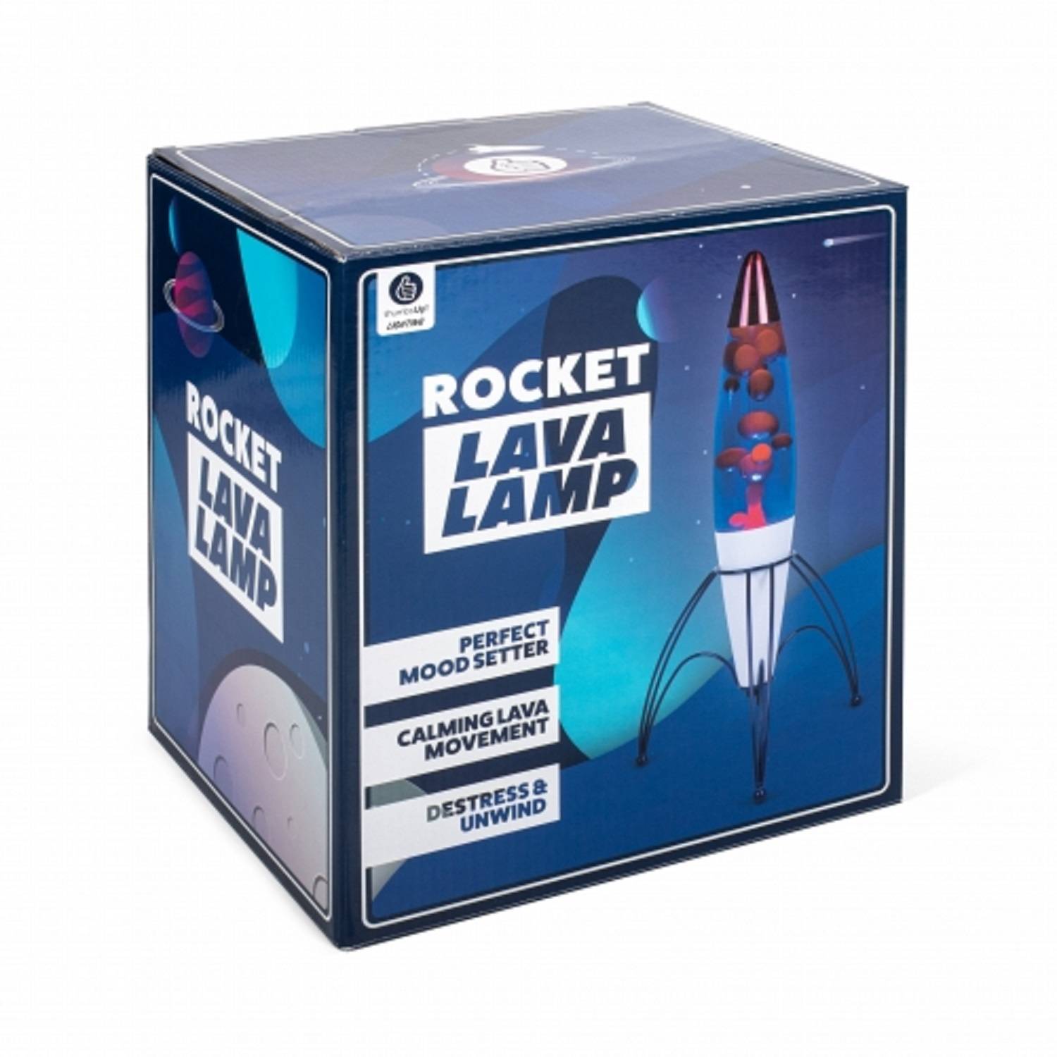 THUMBS UP - ! Lava Lampe""Retro Rakete"" rot/blau