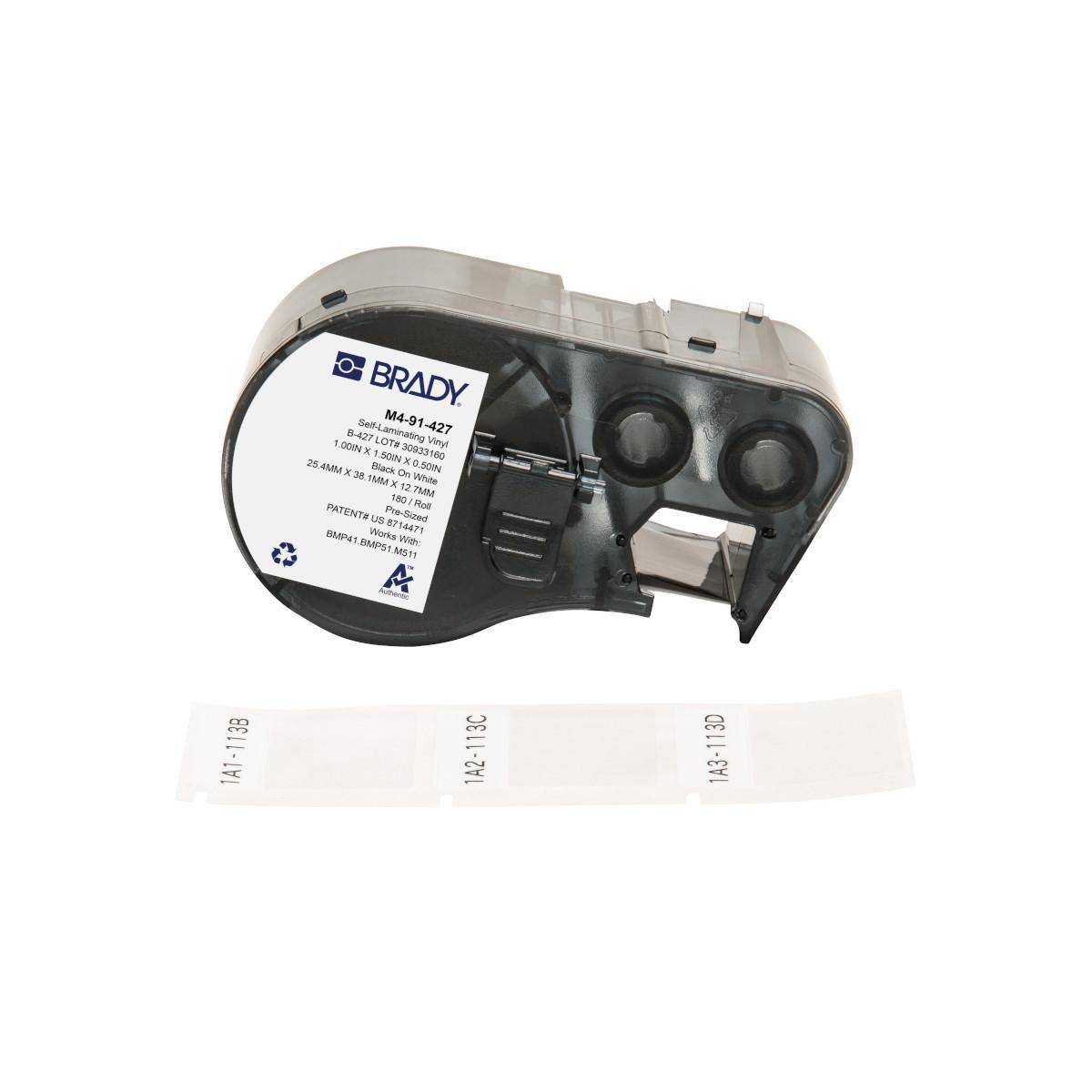 Selbstlaminierende Kabeletiketten, für Kabel ø: 4 - 8,1 mm, M4-91-427