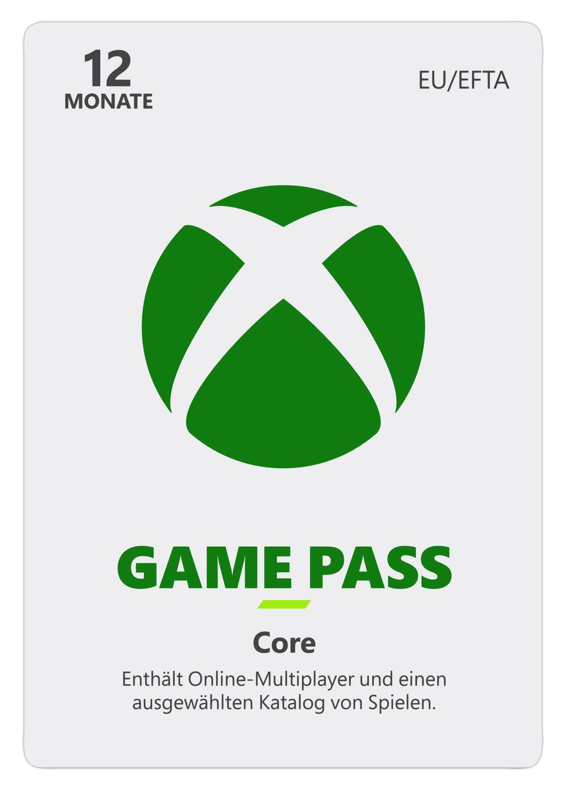 Microsoft Xbox Game Pass Core - Xbox One, Xbox Series X, Xbox Series S Abonnement-Lizenz (1 Jahr)