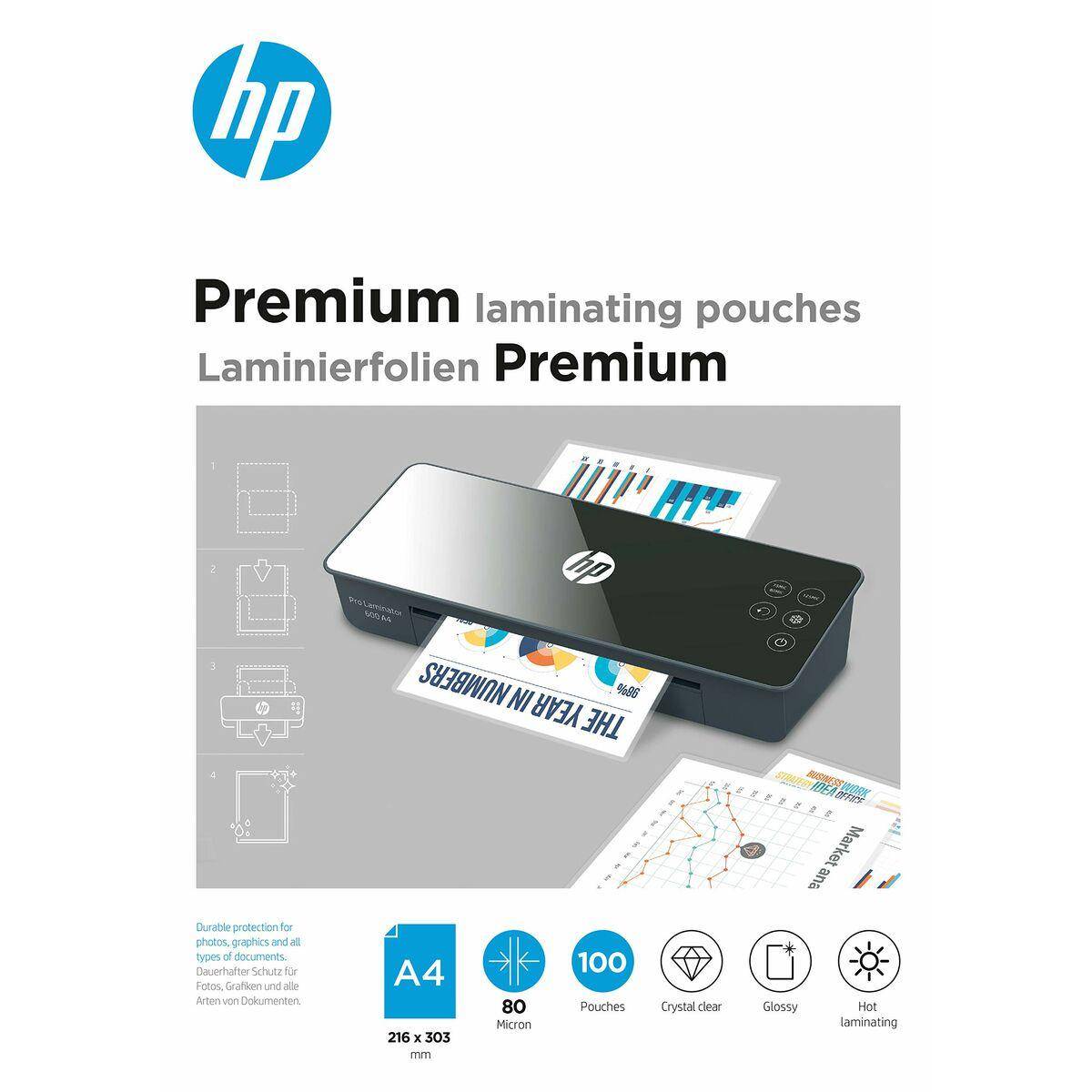 HP Laminierfolien glänzend 80 mikron A4