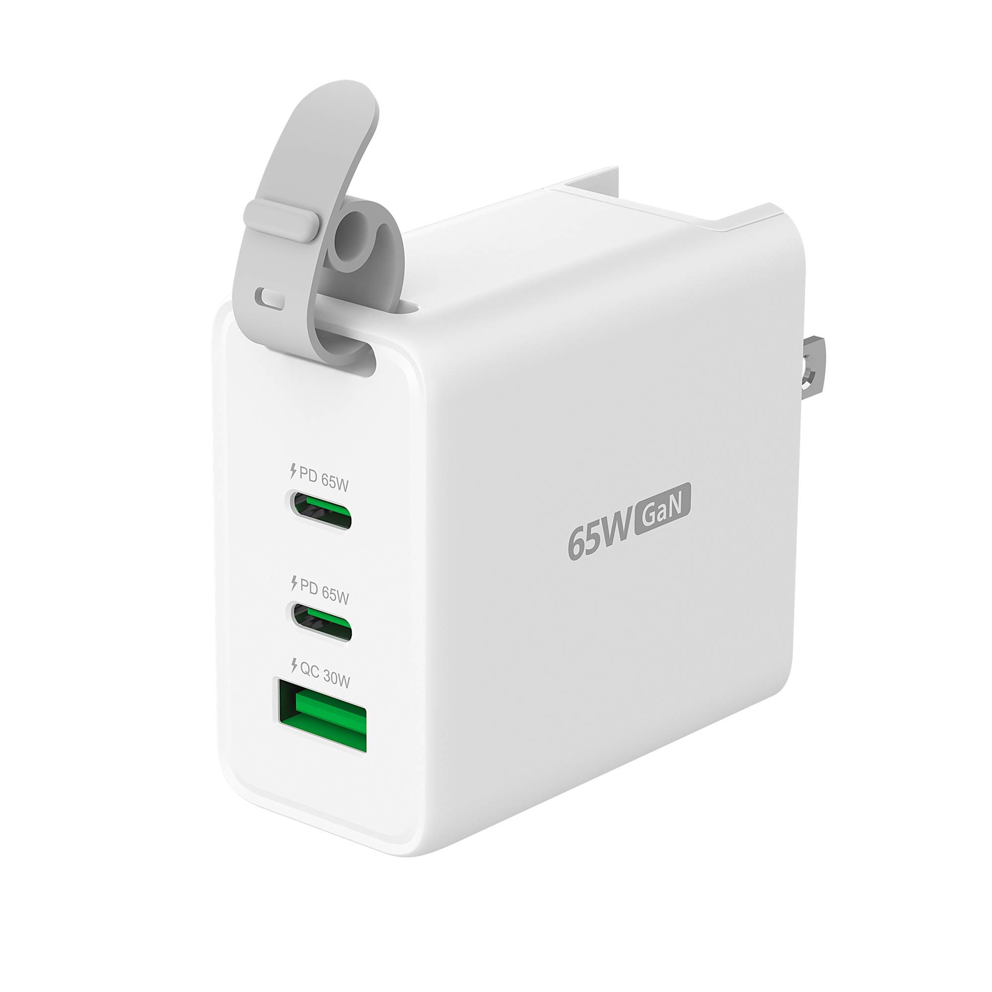 j5create Netzteil - 3 Ports, GaN, mit wechselbaren AC-Steckern und USB-C-Kabel - 65 Watt - 3 A - PD