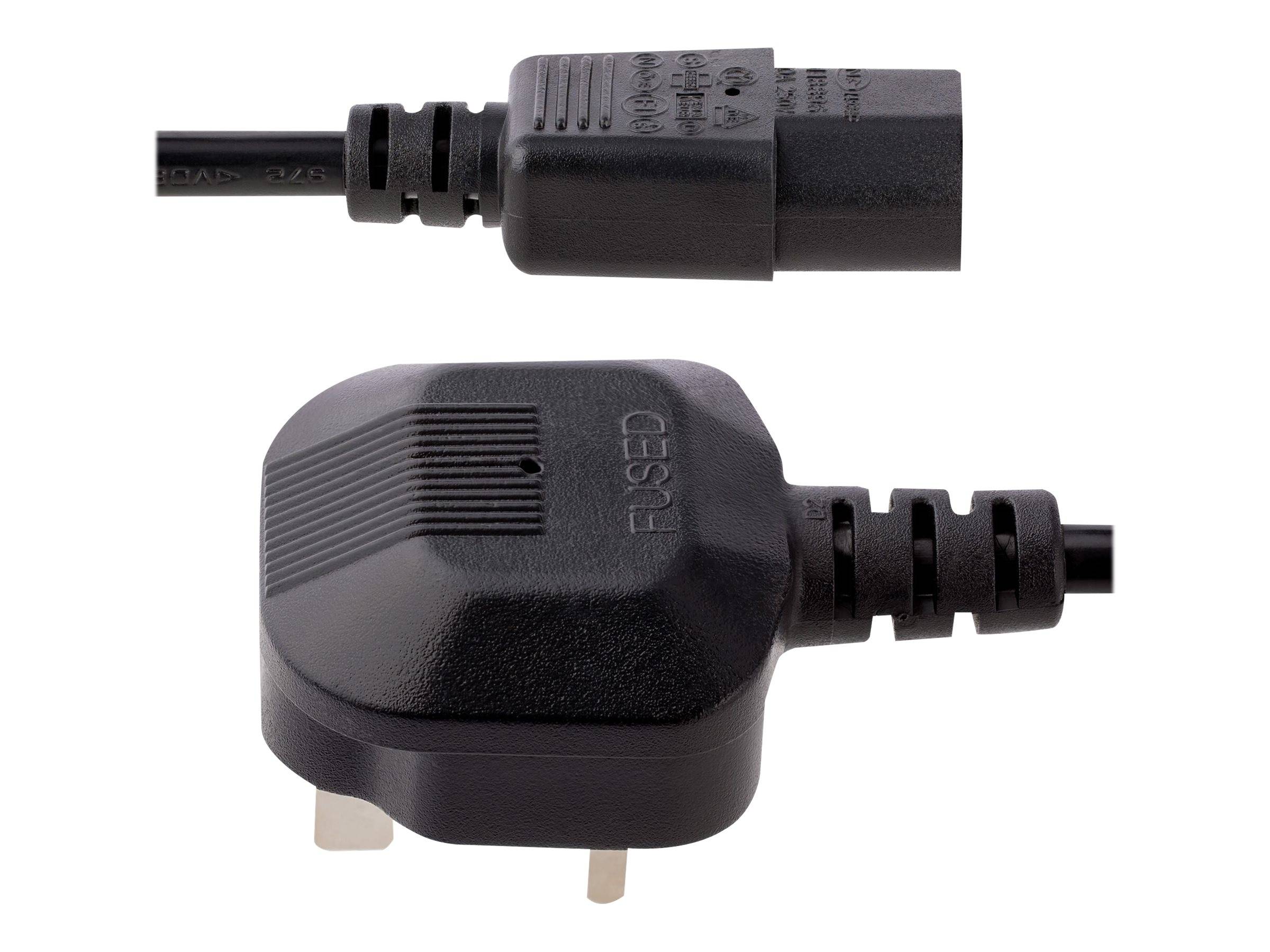 StarTech.com 1,8 m GB Computer Stromkabel, 18AWG, BS 1363 auf C13, 10A 250V, Sch
