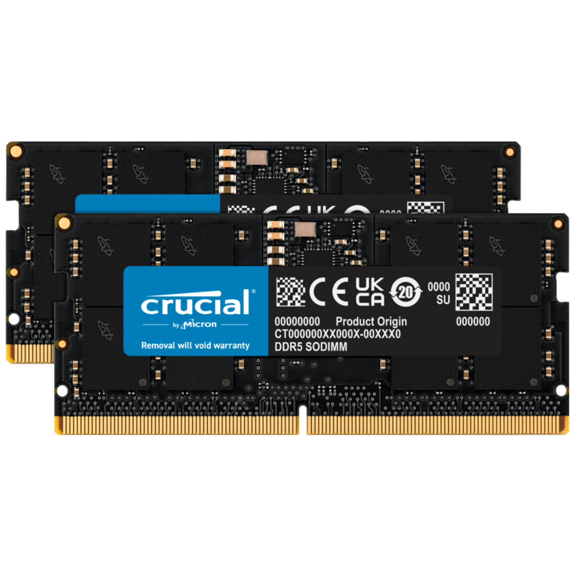Crucial CT2K16G56C46S5 Laptop-Arbeitsspeicher Kit DDR5 32 GB 2 x 16 GB ECC 5600 MHz 262pin SO-DIMM CL46 CT2K16G56C46S5