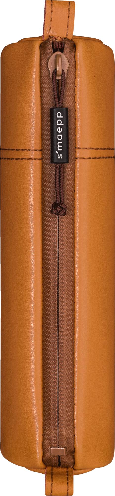 Brunnen Schlampermäppchen s'maepp S 20 x 4,5 cm braun, Weiches Federmäppchen, Leder, Braun,