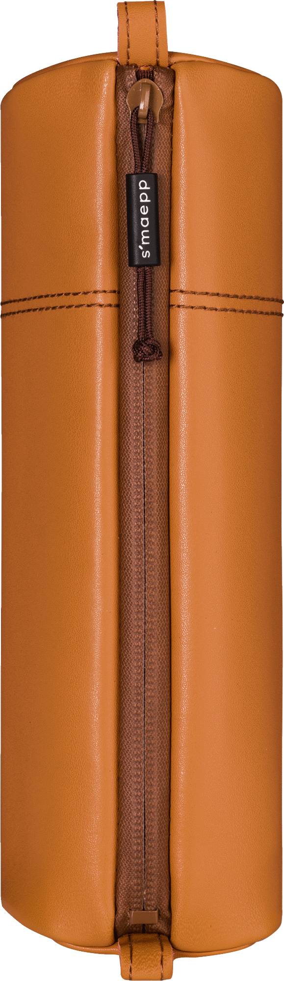 Brunnen Schlampermäppchen s'maepp M 22 x 8 cm braun, Weiches Federmäppchen, Leder, Braun, Einfarbig,
