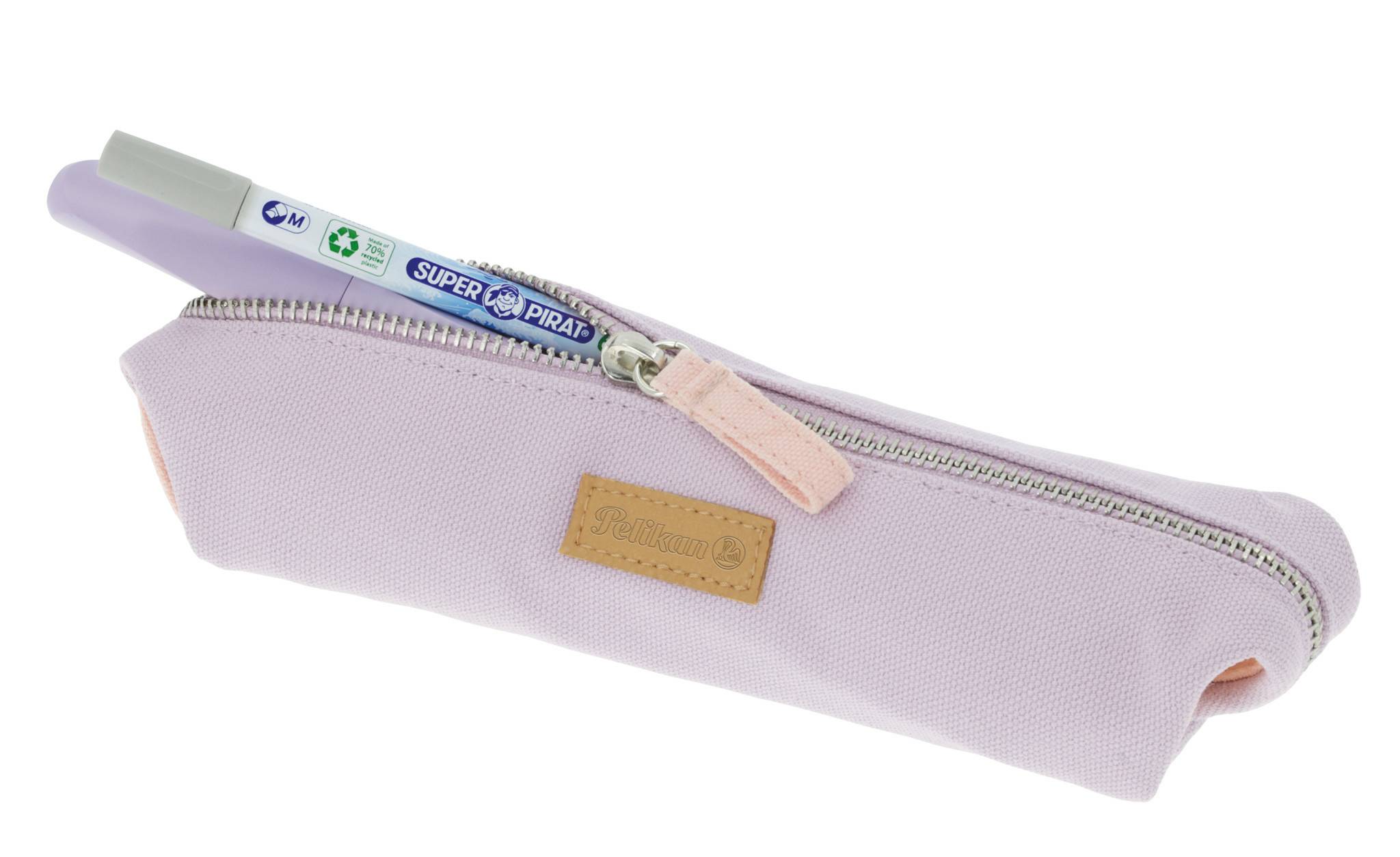Pelikan 521000, Weiches Federmäppchen, Polyester, Aprikose, Lavendel, Einfarbig, Reißverschluss, Pubertät