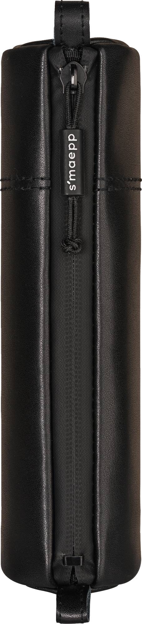 Brunnen Schlampermäppchen s'maepp S 20 x 4,5 cm schwarz, Weiches Federmäppchen, Leder, Schwarz,
