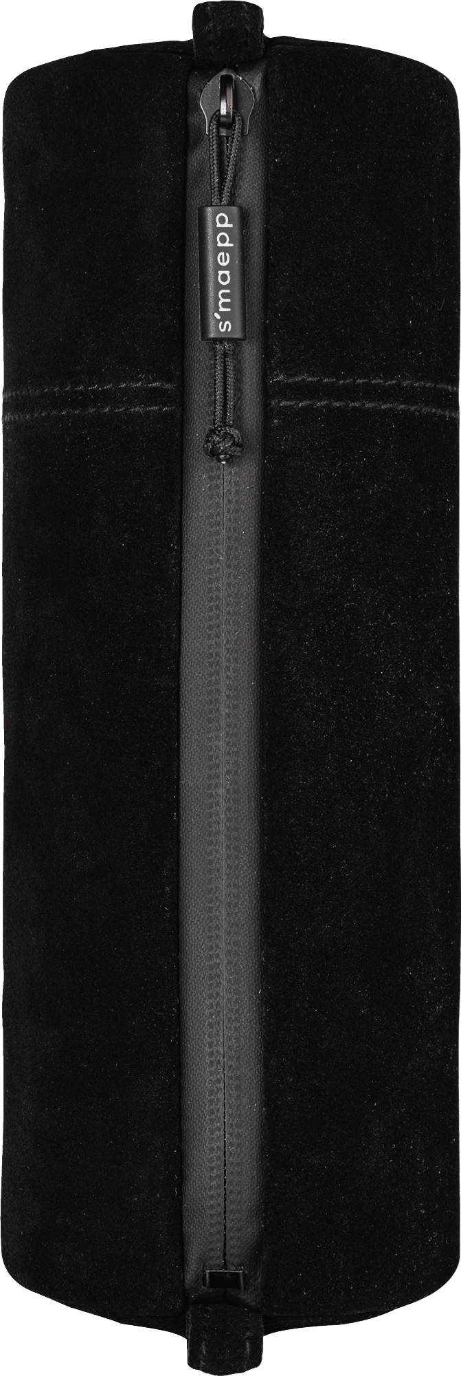 Brunnen Schlampermäppchen s'maepp M 22 x 8 cm schwarz, Weiches Federmäppchen, Wildleder, Schwarz,