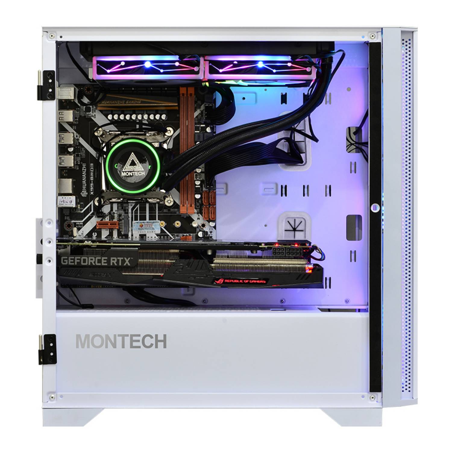 Montech AIR 100 ARGB - Tower - micro ATX - Seitenteil mit Fenster (gehärtetes Glas)