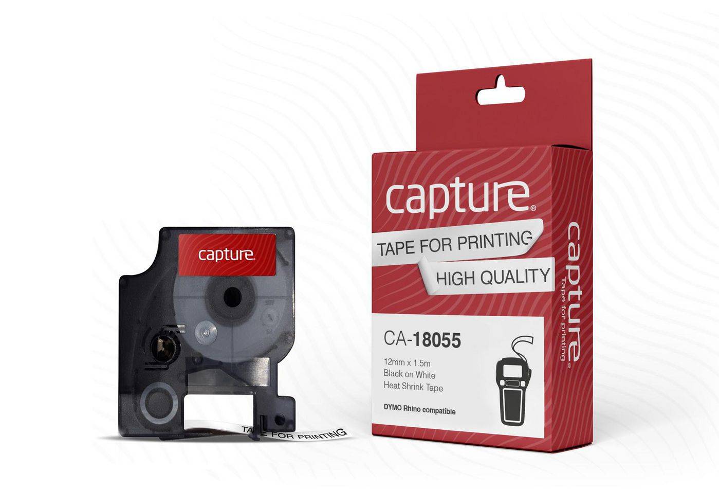 Capture CA-18055 - Schwarz auf weiss - Weiß - DYMO - Compatible with DYMO Rhino 4200 - 5200