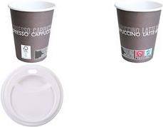 HYGOSTAR Hartpapier-Kaffeebecher To Go, 0,2 l, braun/weiß