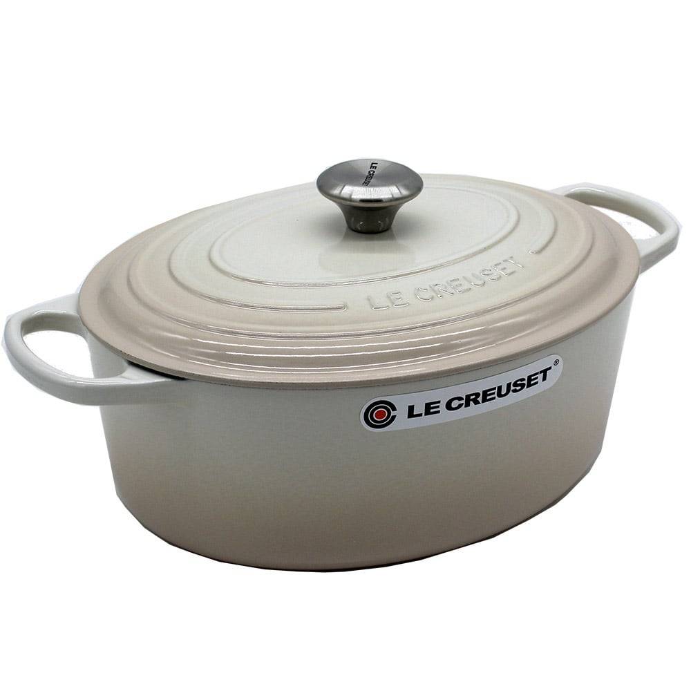 Le Creuset Bräter Signature Rund Gusseisen Meringue 26cm