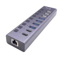 i-tec USB 3.0/USB-C Charging HUB 9port LAN + Power Adapter 60W4x USB 3.2 (5
