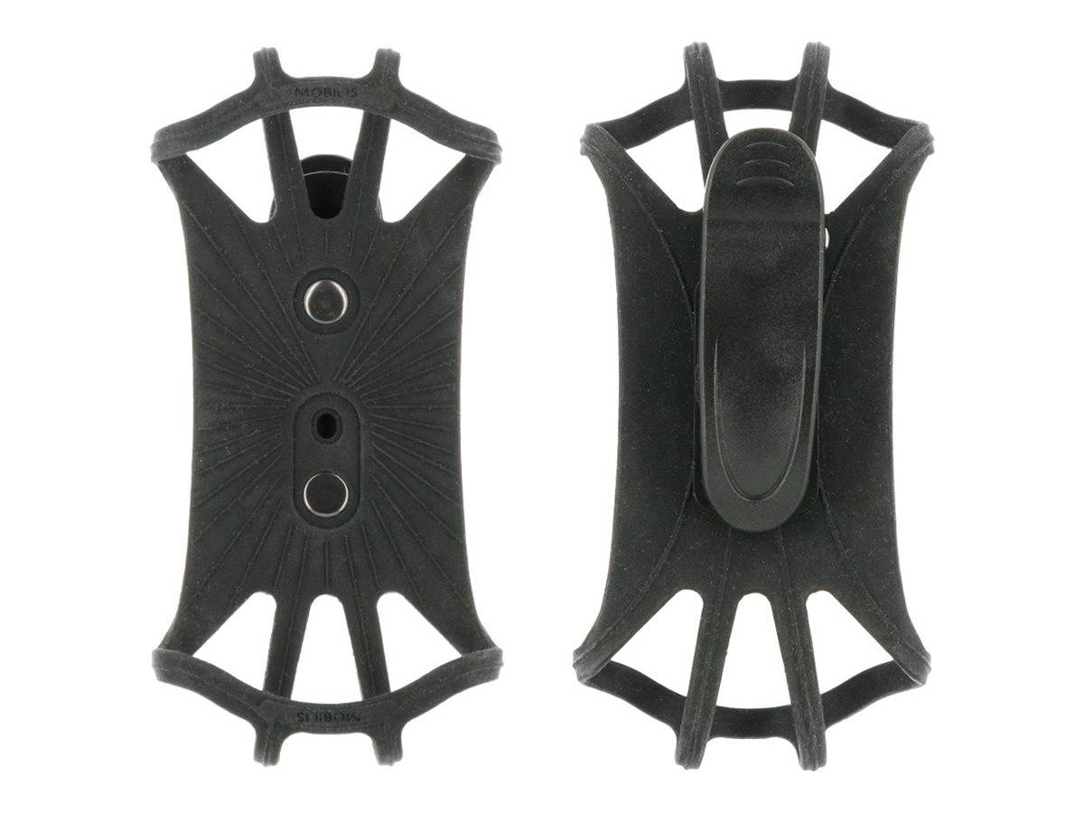 Mobilis - Gürtel-Clip für Handy - universal, drehbar um 90°, mit Silikonhalter