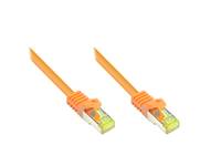 Good Connections® RJ45 Patchkabel mit Cat. 7 Rohkabel und Rastnasenschutz (RNS®), S/FTP, PiMF, 500MHz, orange, 15m