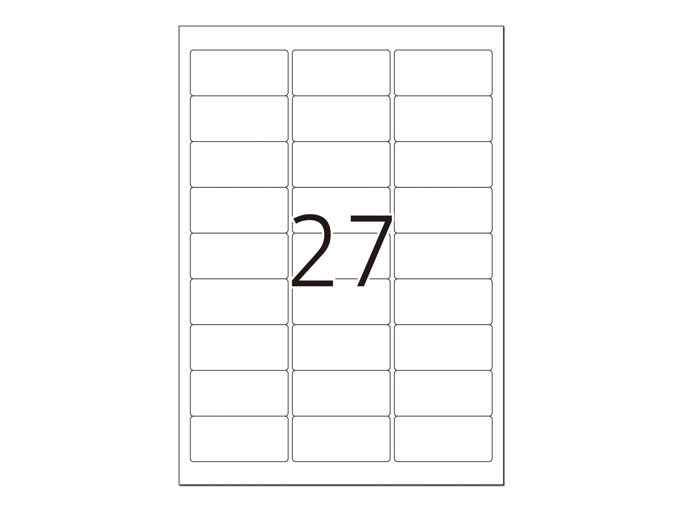 HERMA Special - Selbstklebend - weiß - 63.5 x 29.6 mm 675 Stck. (25 Bogen x 27)