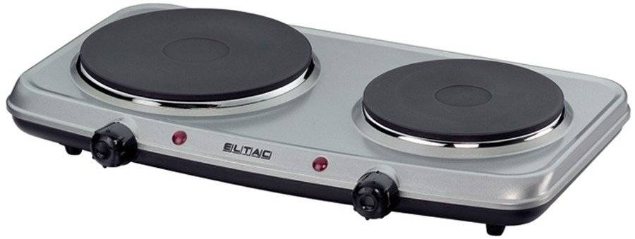 Eltac DK 28 DK 28 Doppel-Kochplatte 2 getrennte Temperaturregler, Kontrollleuchte, inkl. Herdplatten, stufenloser Temperaturregler
